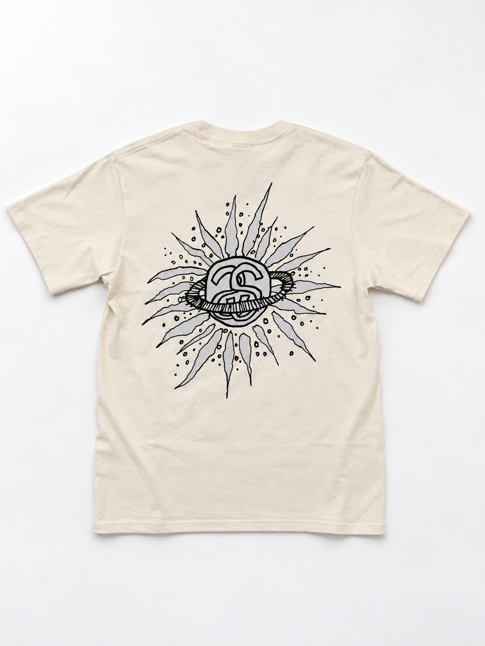 Stüssy Look Beyond T-Shirt in Natural, size Medium NWT